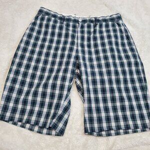 Polo Ralph Lauren Green Blue White‎ Tartan Plaid Preppy Beach Summer Shorts 35